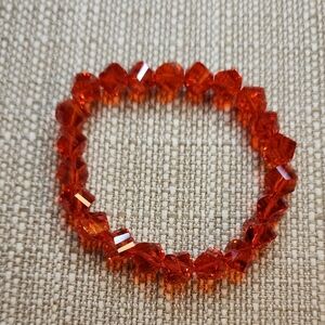 Elegant Orange Crystal Bracelet